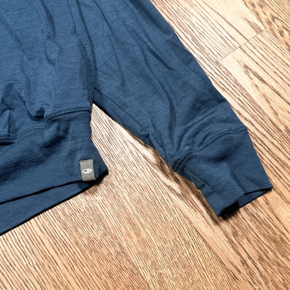 Icebreaker Mira Merino Wool Cool Lite Blue Base Layer L/S T Shirt Womens Medium - Picture 4 of 8
